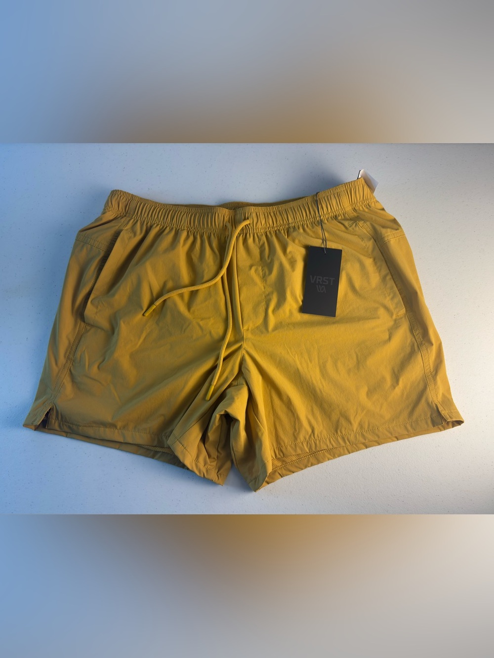 VRST Yellow Men's Drawstring Athletic Shorts